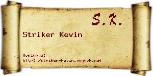 Striker Kevin névjegykártya